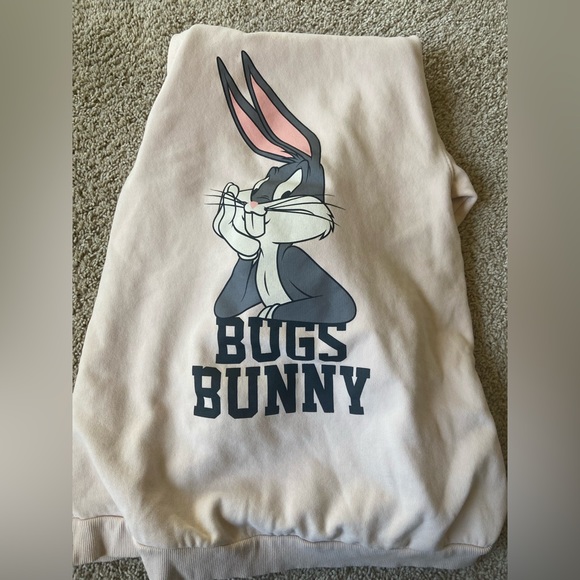 Zara NWOT size 13/14 looney tunes light pink hoodie sweatshirt - Picture 3 of 4